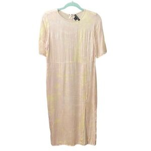 Something Navy Pink Tie Dye Marble Dress Small